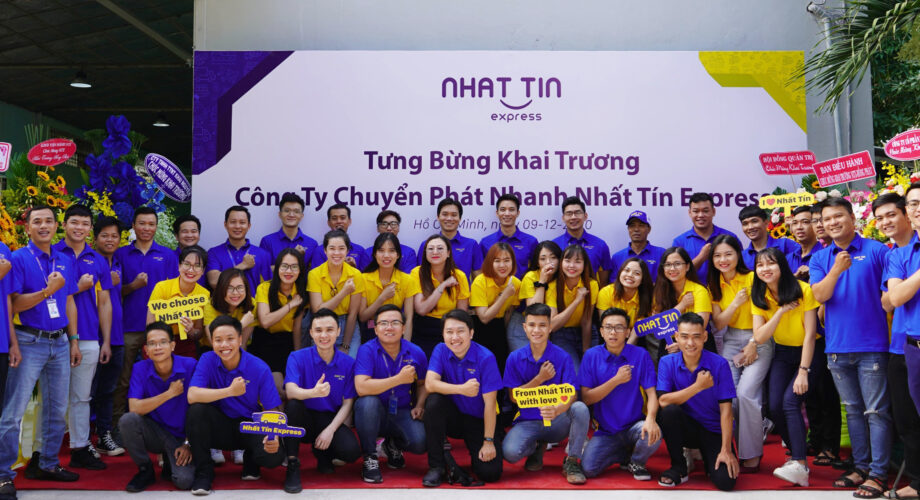 The grand opening of Nhat Tin Express delivery company